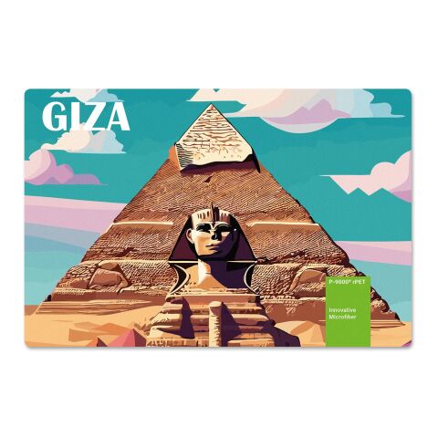 POLYCLEAN rPET Displaytuch im Papieretui, All-Inclusive-Paket  ohne Werbeanbringung | 30 x 20 cm