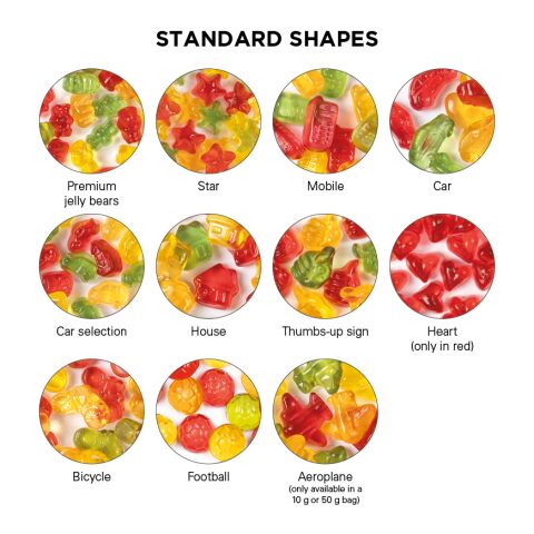 Tetraeder 15 g Trolli Fruchtgummi Standardformen weiß | ohne Werbeanbringung | Fußbälle | Folie, weiß