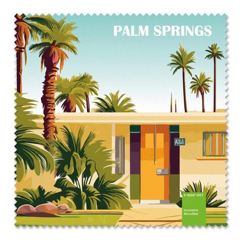 POLYCLEAN rPET Brillentuch im Pergaminbeutel, All-Inclusive-Paket  4C-Digitaldruck | 15 x 15 cm