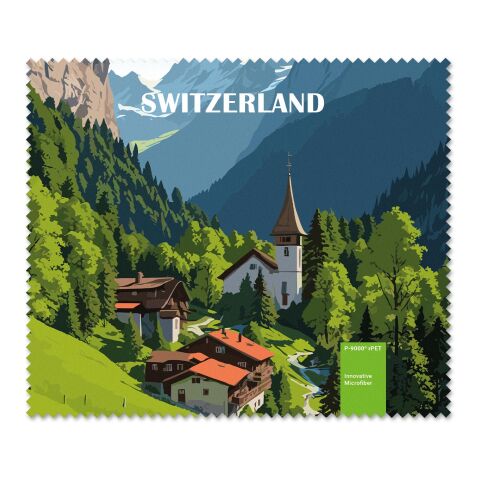 POLYCLEAN rPET Brillentuch im Papieretui, All-Inclusive-Paket  ohne Werbeanbringung | 18 x 15 cm