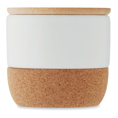 Kerze im Steinguttopf 80 g weiß | ohne Werbeanbringung | Nicht verfügbar | Nicht verfügbar