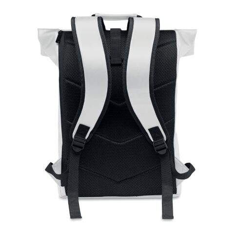 15" Rolltop-Rucksack PU weiß | ohne Werbeanbringung | Nicht verfügbar | Nicht verfügbar