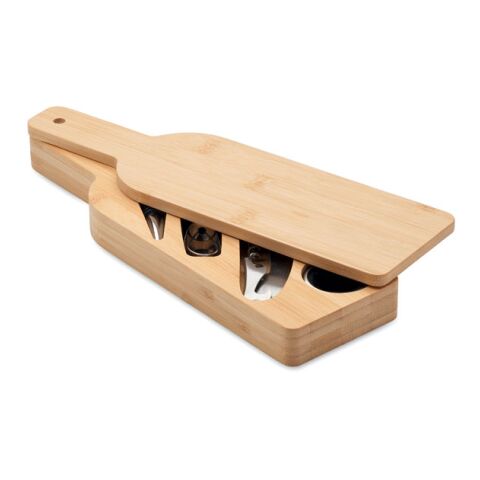 Weinset holzfarben | ohne Werbeanbringung | Nicht verfügbar | Nicht verfügbar