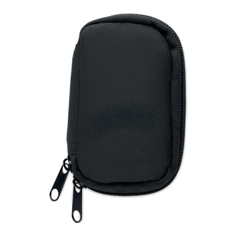 Schlüsseletui 300D RPET schwarz | ohne Werbeanbringung | Nicht verfügbar | Nicht verfügbar | Nicht verfügbar