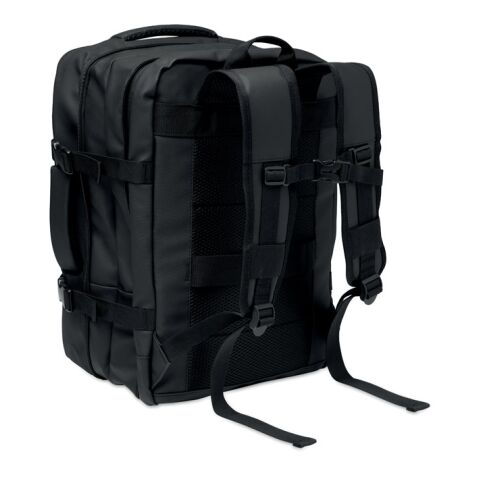 Erweiterbarer RPET-Rucksack schwarz