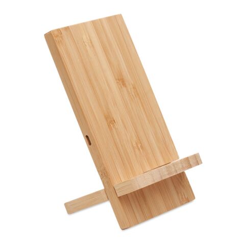 Induktive Ladestation aus Bambus Double Coil holzfarben | ohne Werbeanbringung | Nicht verfügbar | Nicht verfügbar | Nicht verfügbar