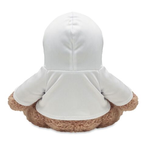 Plüsch-Bär mit Hoody weiß | ohne Werbeanbringung | Nicht verfügbar | Nicht verfügbar | Nicht verfügbar