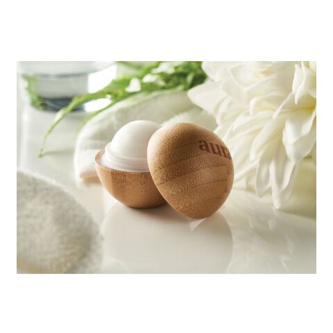 Lippenbalsam mit Behälter aus Bambus holzfarben | ohne Werbeanbringung | Nicht verfügbar | Nicht verfügbar