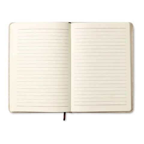 DIN A6 Notizbuch mit Canvas beige | ohne Werbeanbringung | Nicht verfügbar | Nicht verfügbar | Nicht verfügbar