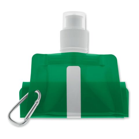 Faltbare Wasserflasche transparent grün | ohne Werbeanbringung | Nicht verfügbar | Nicht verfügbar