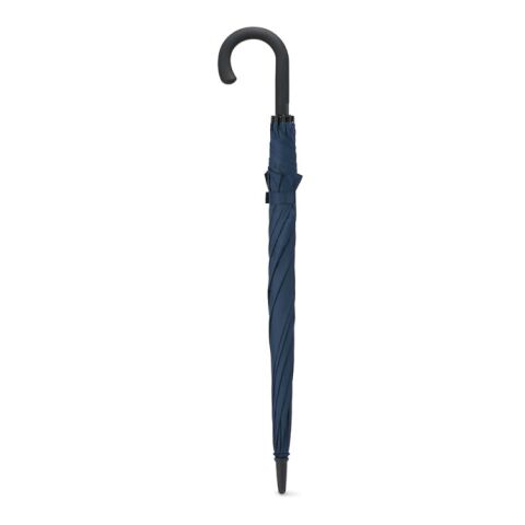 Automatik Regenschirm Luxus gebogener Griff blau