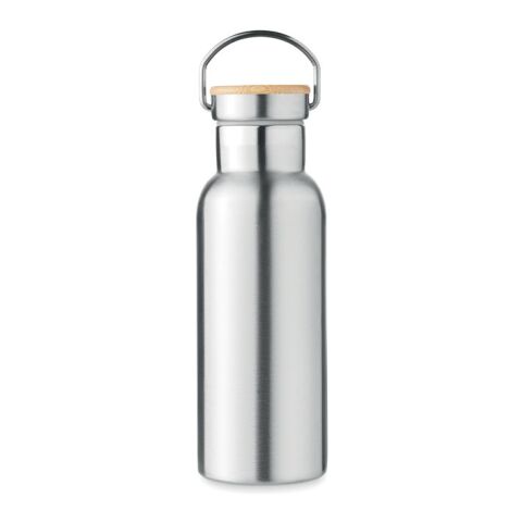 Doppelwandige Trinkflasche mit Bambus Deckel transparent grau | ohne Werbeanbringung | Nicht verfügbar | Nicht verfügbar | Nicht verfügbar