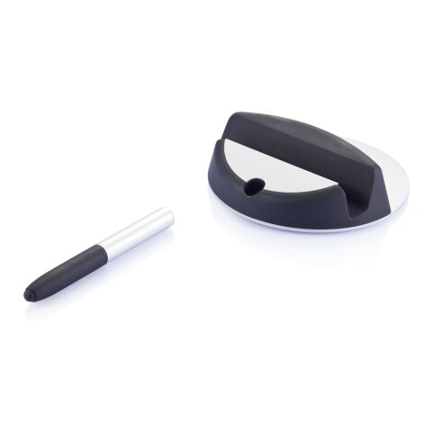 Chef Tabletständer mit Touchpen schwarz-silber | ohne Werbeanbringung | Nicht verfügbar | Nicht verfügbar | Nicht verfügbar