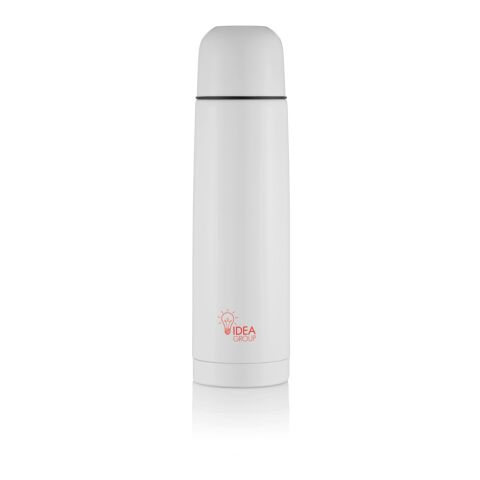 Isolierflasche Mono mit Druckverschluss weiß