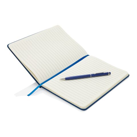 Basic Hardcover PU A5 Notizbuch mit Stylus-Stift navy blau | ohne Werbeanbringung | Nicht verfügbar | Nicht verfügbar | Nicht verfügbar
