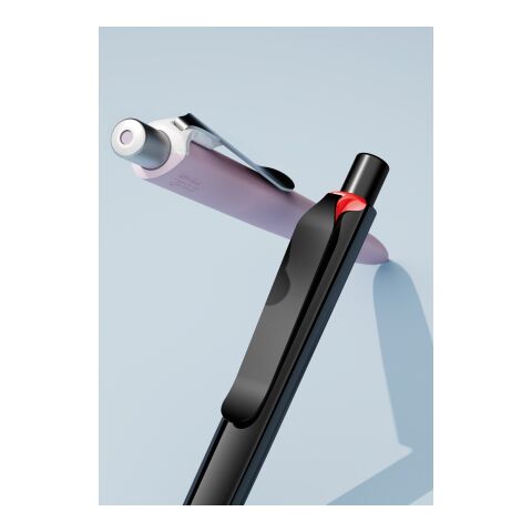 Prodir DS8 Druckkugelschreiber Soft Touch mit Metallclip orange-silber | Blau | ohne Werbeanbringung