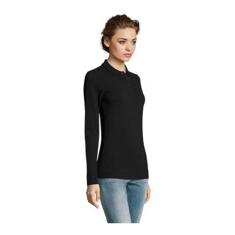 PERFECT DAMEN LSL POLO  180 schwarz | L | ohne Werbeanbringung | Nicht verfügbar | Nicht verfügbar | Nicht verfügbar