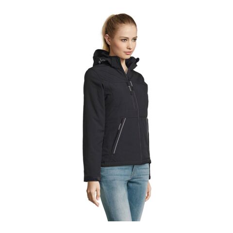 Rock Damen-Softshellparka schwarz | XL