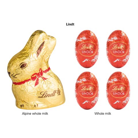 Standbodenbox Ostern Lindt weiß | ohne Werbeanbringung