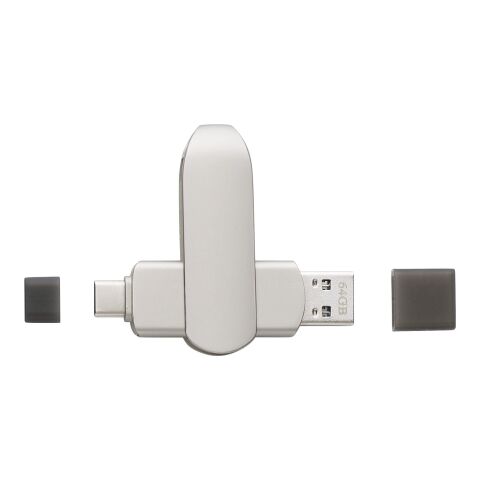 USB-Stick aus verzinkter Oberfläche Harlow grau | ohne Werbeanbringung | Nicht verfügbar | Nicht verfügbar