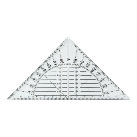 Geodreieck 'School' aus Kunststoff Neutral | ohne Werbeanbringung | Nicht verfügbar | Nicht verfügbar