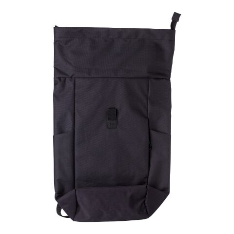 Polyester (600D) Rolltop-Rucksack Oberon Schwarz | ohne Werbeanbringung | Nicht verfügbar | Nicht verfügbar