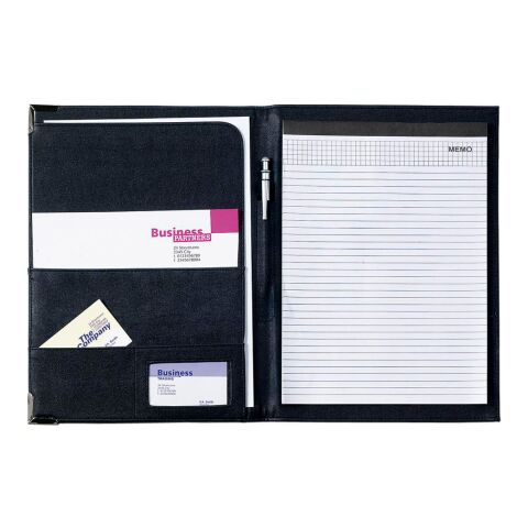 Konferenzmappe Oxford aus PU mit Metallecken A4 Schwarz | ohne Werbeanbringung | Nicht verfügbar | Nicht verfügbar