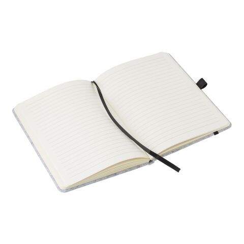 RPET Filz Notizbuch Harper Grau | ohne Werbeanbringung | Nicht verfügbar | Nicht verfügbar