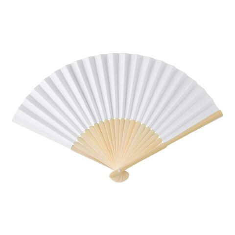 Handfächer aus Bambus Elio Weiß | ohne Werbeanbringung | Nicht verfügbar | Nicht verfügbar