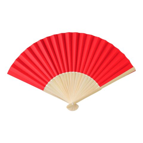 Handfächer aus Bambus Elio Rot | ohne Werbeanbringung | Nicht verfügbar | Nicht verfügbar
