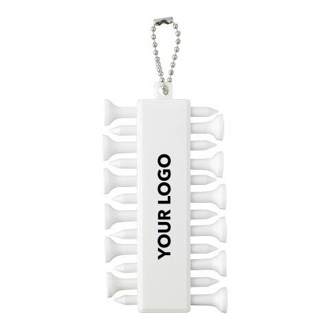 Golftee-Set Aveline aus recyceltem ABS Weiß | ohne Werbeanbringung | Nicht verfügbar | Nicht verfügbar