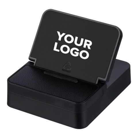 Recyceltes ABS 3-in-1-Wireless-Ladegerät Elias Schwarz | ohne Werbeanbringung