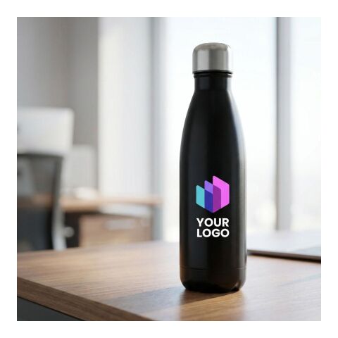 Doppelwandige Edelstahlflasche 500 ml Clifford aus recyceltem Stahl Blau | ohne Werbeanbringung | Nicht verfügbar | Nicht verfügbar