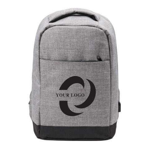 Antidiebstahl Rucksack 'Warschau' aus Polyester Hellgrau