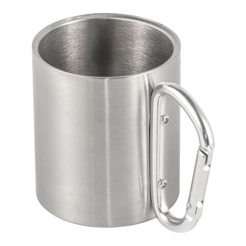 Doppelwandiger Kaffeebecher Carbine aus Edelstahl 185 ml Silber