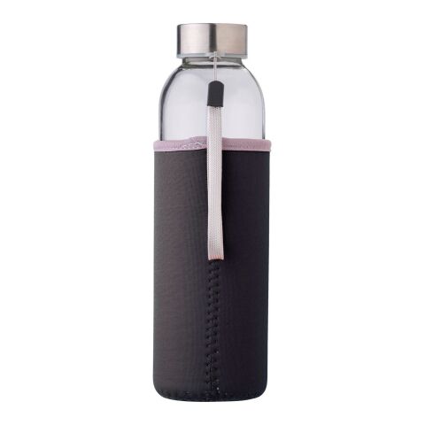Glasflasche "Neo" (500ml) mit Neoprenhülle Schwarz