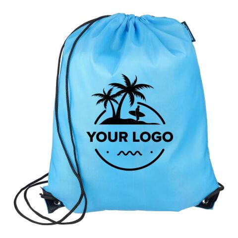 rPET 210D Polyester Rucksack mit Kordelzug Calix Weiß