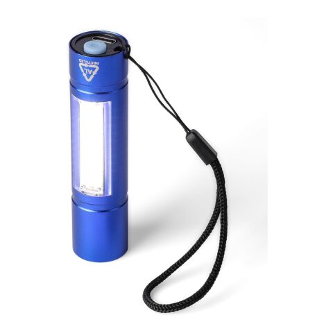 Taschenlampe aus recyceltem Aluminium COB Sami Kobaltblau