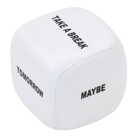 Anti-Stress Würfel  &#039;Message&#039; Weiß | ohne Werbeanbringung | Nicht verfügbar | Nicht verfügbar