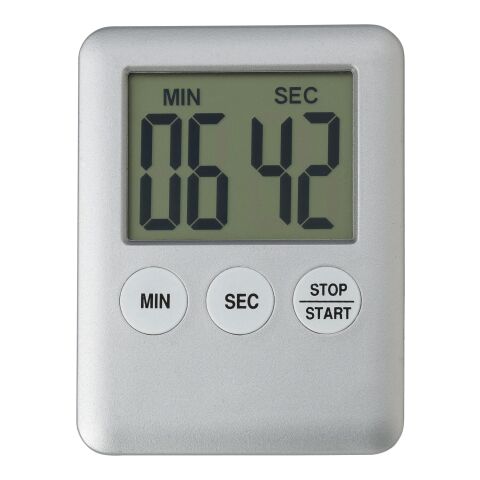 Küchenuhr &#039;Premium&#039; aus Kunststoff Silber | ohne Werbeanbringung | Nicht verfügbar | Nicht verfügbar