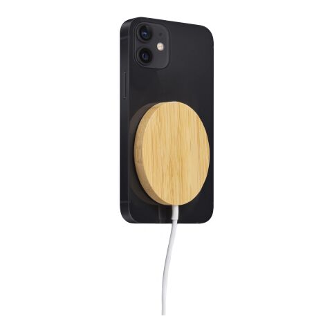 Wireless-Ladegerät aus Bambus inkl.  Kabel hellbraun | ohne Werbeanbringung | Nicht verfügbar | Nicht verfügbar