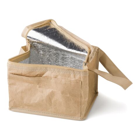 Papiergewebte Kühltasche Ollie Braun | ohne Werbeanbringung | Nicht verfügbar | Nicht verfügbar