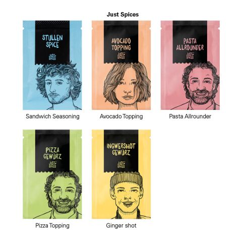 Werbekarte Midi Just Spices 4c Euroskala | Avocado Topping