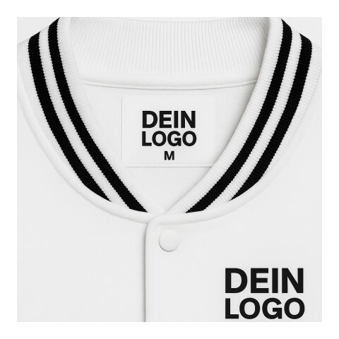 College Jacket Basic Tone Weiß | M | ohne Werbeanbringung | ohne Werbeanbringung | ohne Werbeanbringung | Weiß