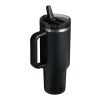 Stanley Quencher® ProTour 1180 ml Thermobecher aus recyceltem Edelstahl mit Flip Strohhalm schwarz