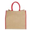 The Large Jute Tragetasche Standard | natur-rot | ohne Werbeanbringung | Nicht verfügbar | Nicht verfügbar