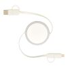 Alasia 100 cm 5-in-1 Kabel aus recyceltem Kunststoff und Aluminium, einziehbar, für Datenübertragung und mit 45W Schnellladung Standard | Silber | ohne Werbeanbringung | Nicht verfügbar | Nicht verfügbar