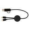 Citala 30 cm 5-in-1 Kabel aus recyceltem Kunststoff für Datenübertragung und 27W Schnellladung Standard | schwarz | ohne Werbeanbringung | Nicht verfügbar | Nicht verfügbar
