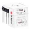 SKROSS® MUV AC65PD Reiseadapter mit USB-C Kabel  weiß