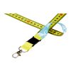 Isla 1-Meter-Lanyard mit Sublimation mit Sicherheitsverschluss gelb-schwarz-weiss | Sublimation | Vorderseite | 1000 mm x 20 mm
